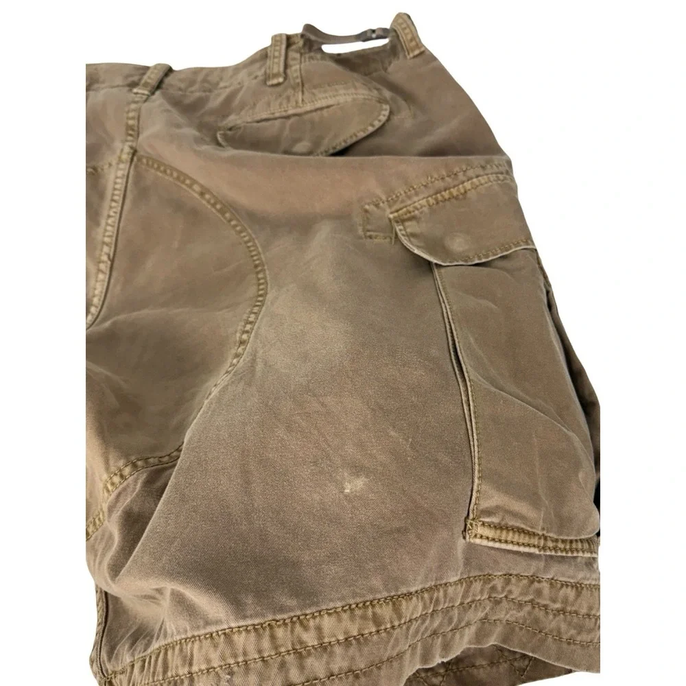 Polo Ralph Lauren Mens 38 Cargo Shorts Brown Distressed Rustic Vintage Cotton